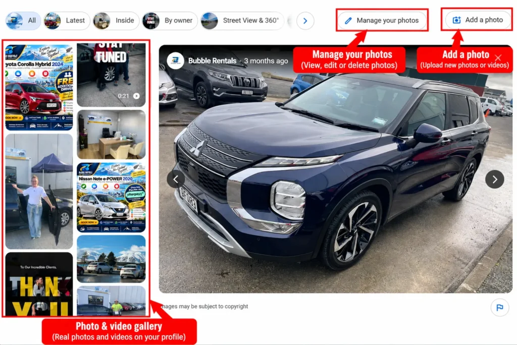 Add real photos and short videos every month