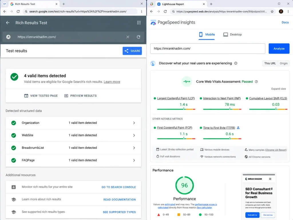 Google SEO Tool Dashboards