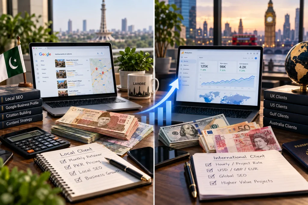 Local clients vs international clients