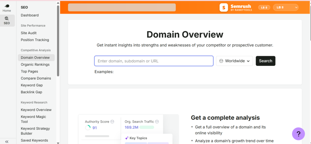 Semrush Local (paid add-on)