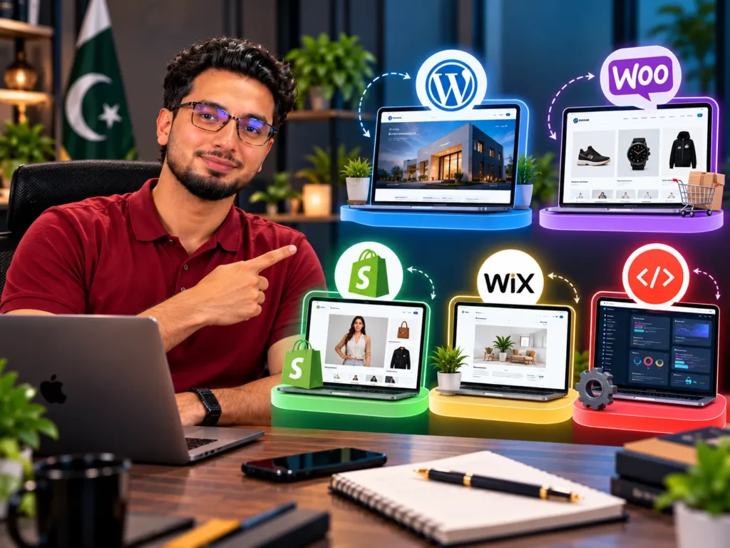 Website Platforms Compared in a Modern Studio